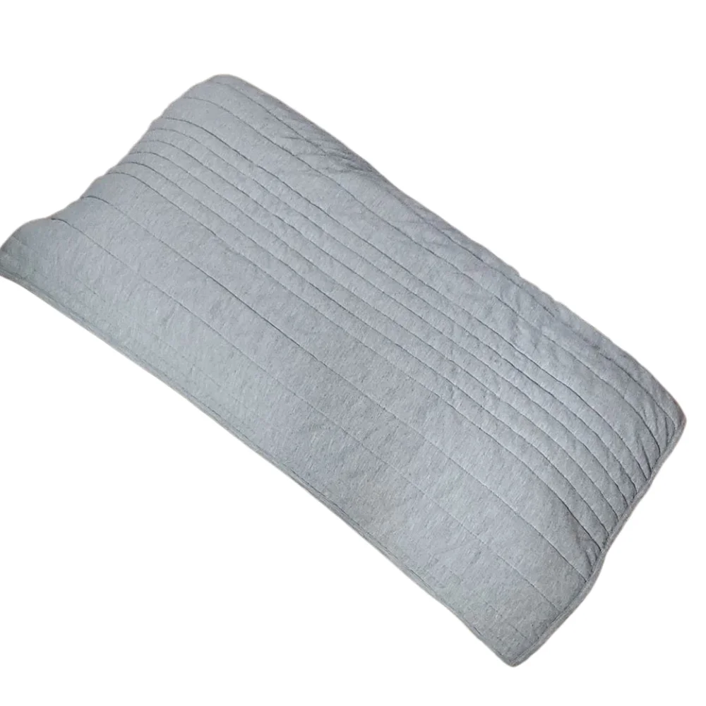 UGG Quilted/Fuzzy Light Gray 2 King Size Pillow Cases.